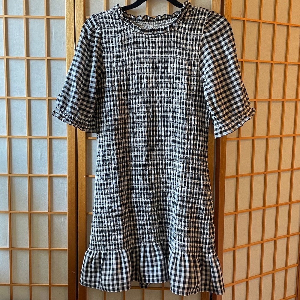 American Eagle Puff Sleeve Smocked Mini M - Picture 3 of 15